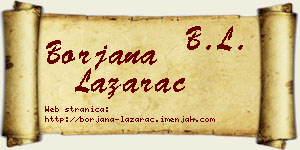 Borjana Lazarac vizit kartica